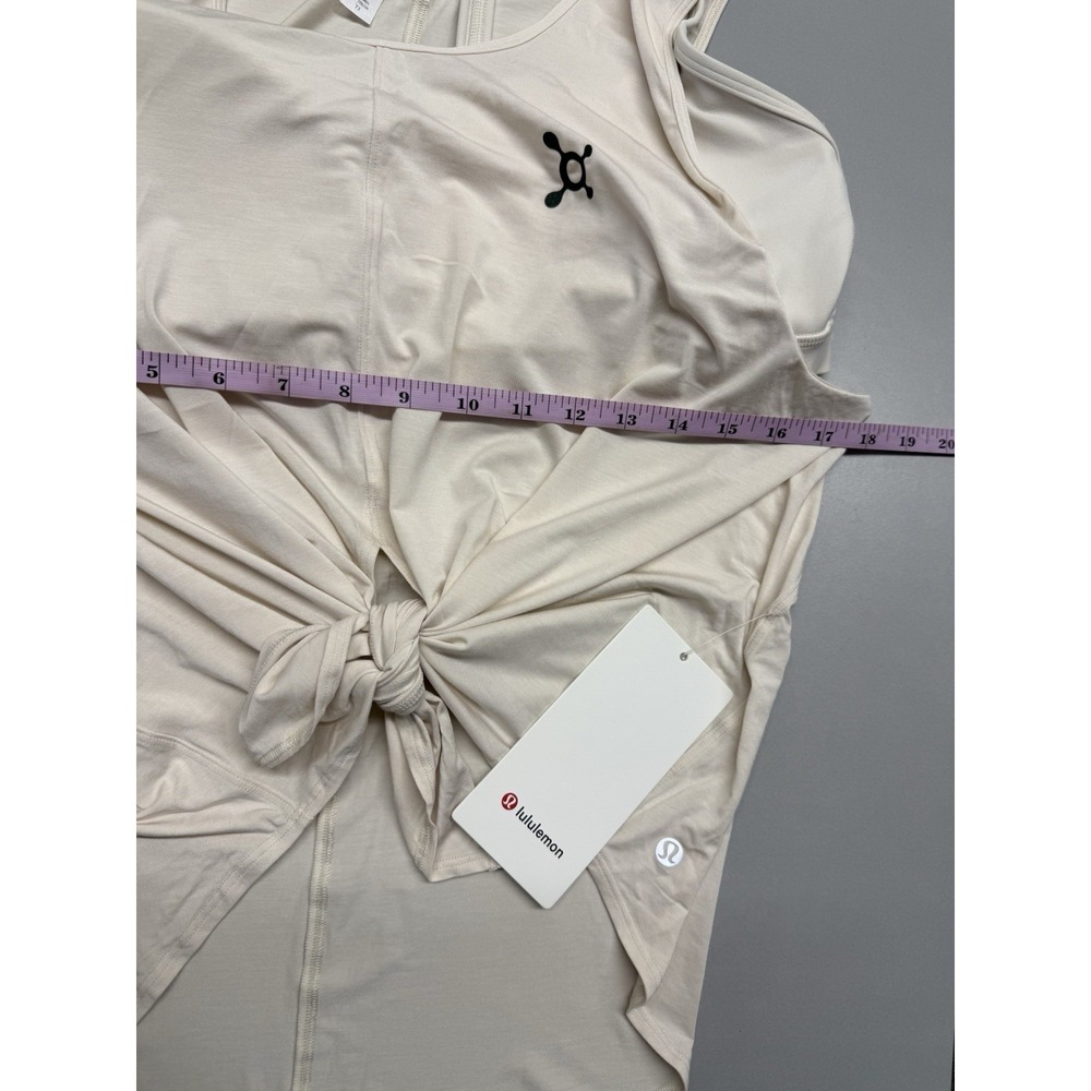 Lululemon Orange Theory Flow Y 2-in-1 Yoga Tank. White Opal. Sz 14. NWT - Picture 7 of 13